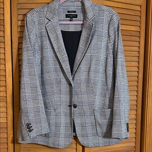 Beautiful Talbots Black and White Plaid (Houndstooth) Blazer